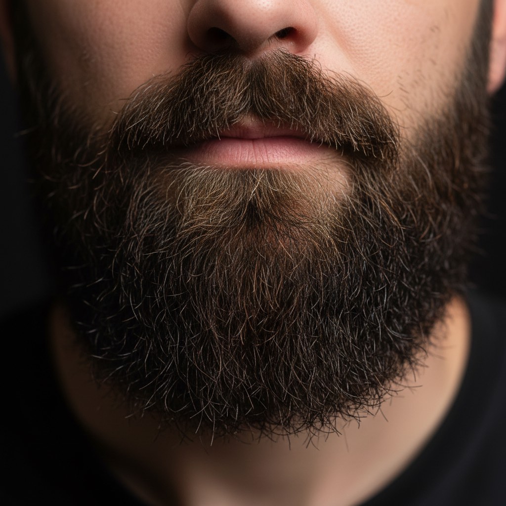 Barba media perfilada con líneas definidas 2026