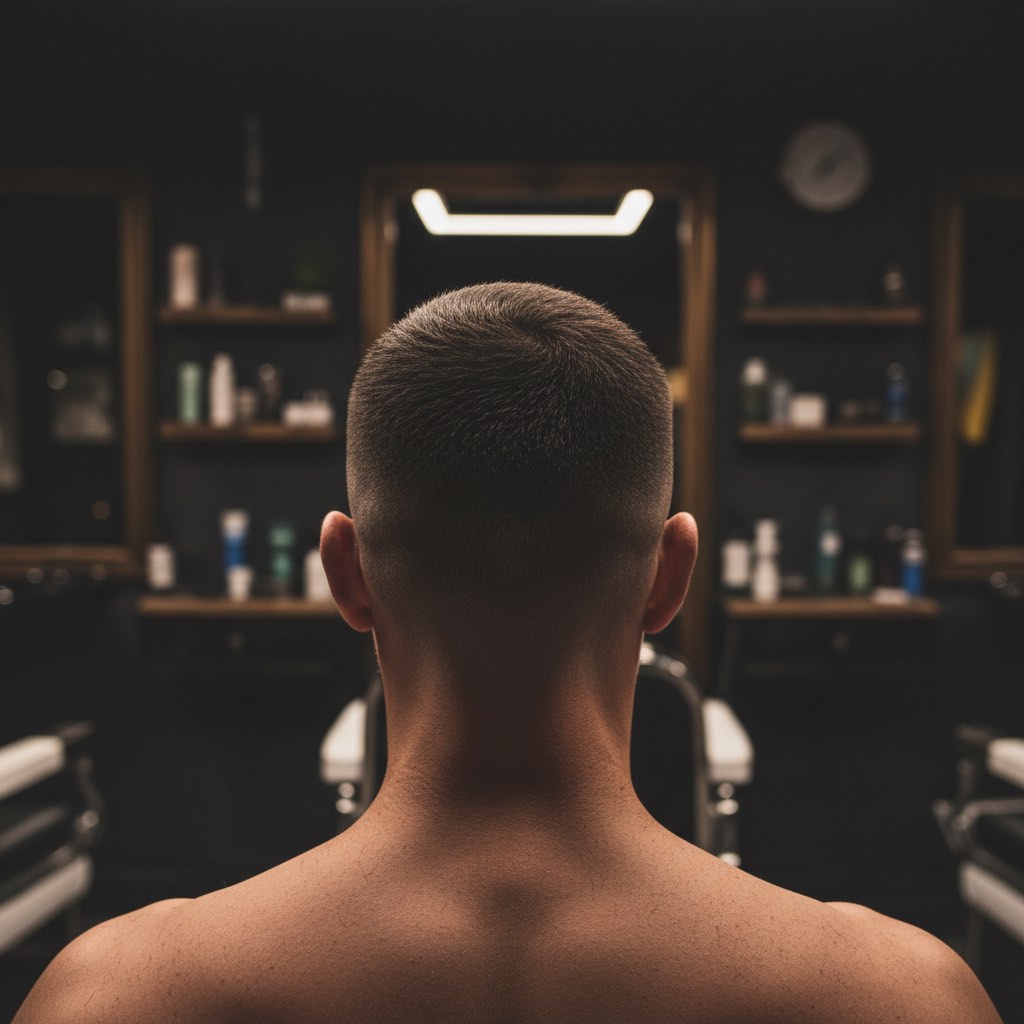Buzz cut corte masculino limpio
