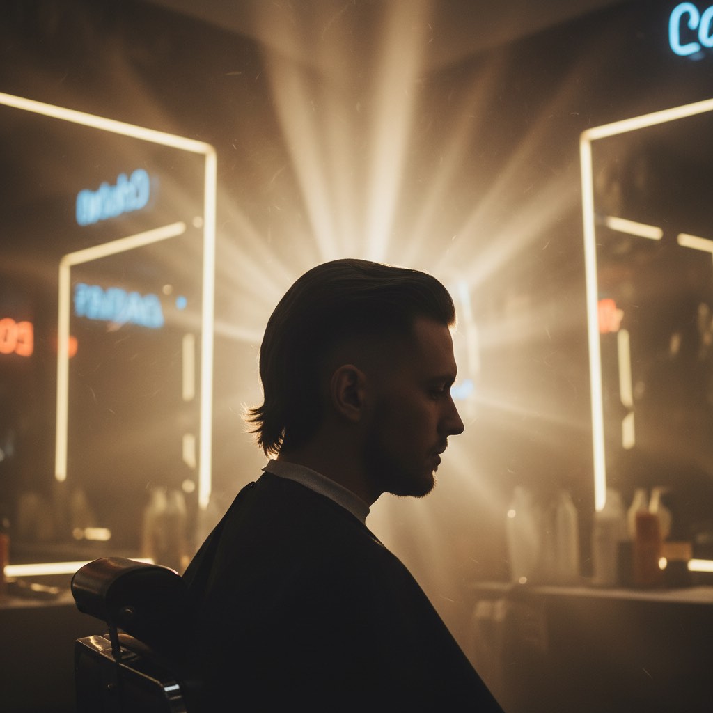 Undercut perfil lateral contraste lados rapados